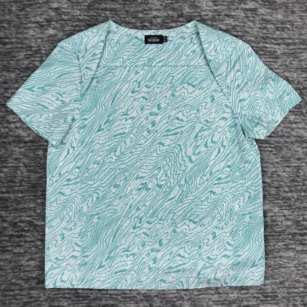 Kate Spade Saturday Geometric Print Top Small